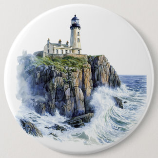 Lighthouse 6 Cm Round Badge