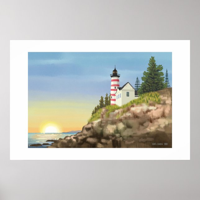Lighthouse and Sunset Large Print (Front)