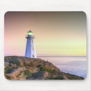 Lighthouse and Sunset Photo Mouse Pad