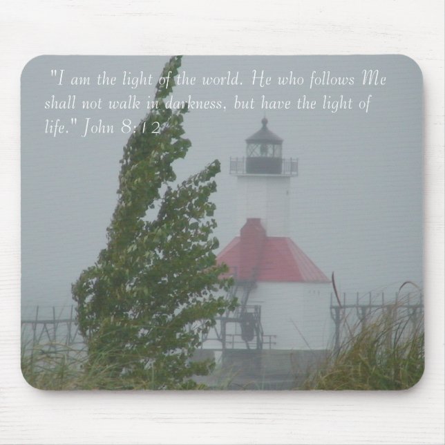 Lighthouse and tree mouse pad (Front)
