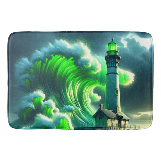 Lighthouse Art Bath Mat (Front)