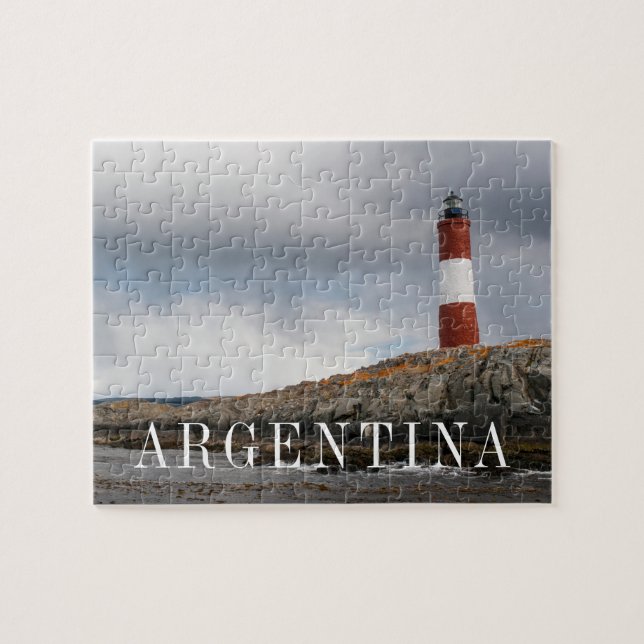 Lighthouse At Beagle Channel Jigsaw Puzzle (Horizontal)