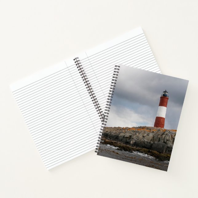 Lighthouse At Beagle Channel Notebook (Inside)