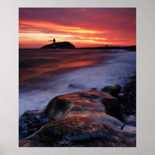 Lighthouse at Dawn Poster by cARTerART