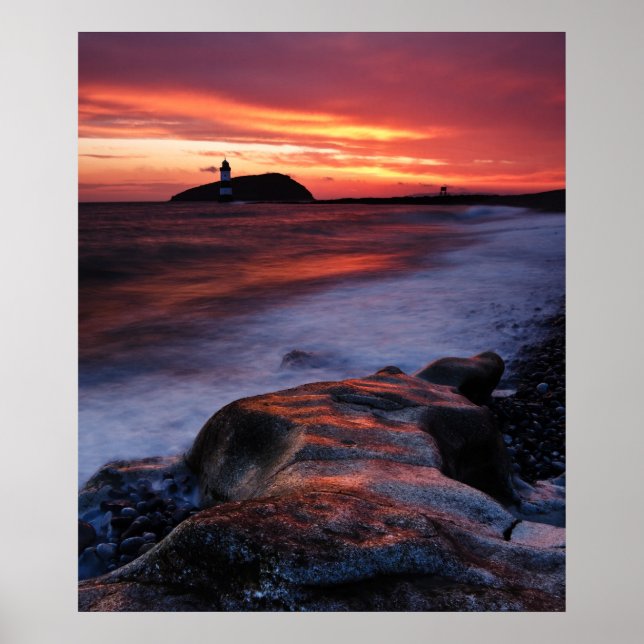 Lighthouse at Dawn Poster by cARTerART (Front)