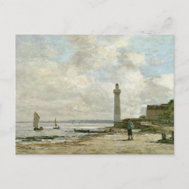Lighthouse at Honfleur, 1864-66 (oil on panel) Postcard (Front)