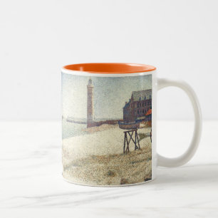 Lighthouse at Honfleur Two-Tone Coffee Mug