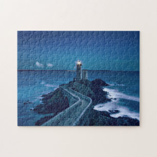 Lighthouse at Night Jigsaw Puzzle