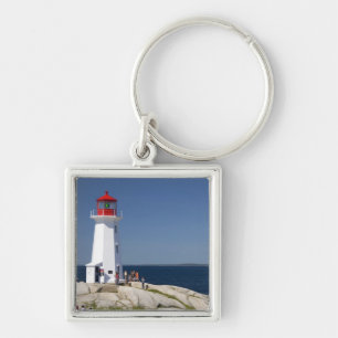 Lighthouse at Peggy's Cove, Nova Scotia, Canada. Key Ring