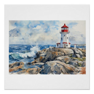 Lighthouse at Peggy's Cove, Poster