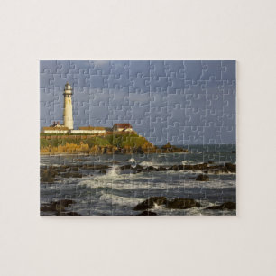 Lighthouse at Pigeon Point State Beach in San 2 Jigsaw Puzzle
