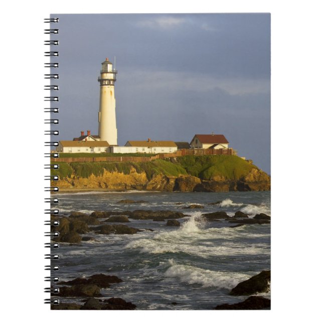 Lighthouse at Pigeon Point State Beach in San 2 Notebook (Front)