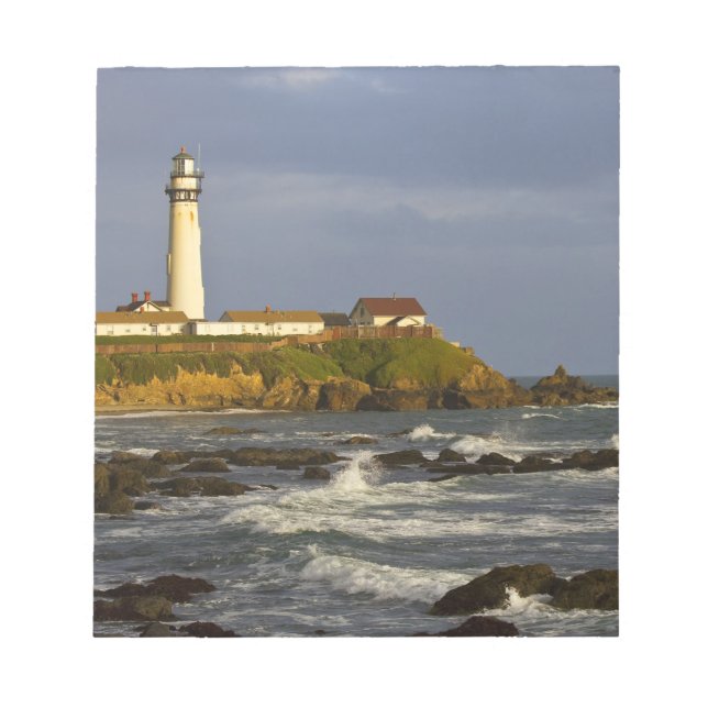 Lighthouse at Pigeon Point State Beach in San 2 Notepad (Front)