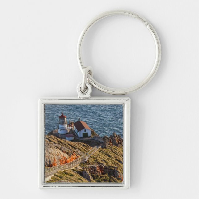 Lighthouse At Point Reyes National Seashore Key Ring (Front)