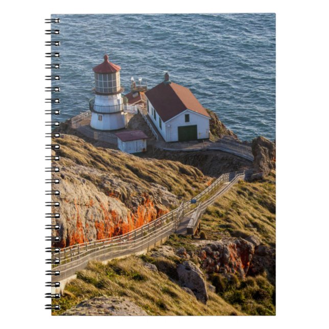 Lighthouse At Point Reyes National Seashore Notebook (Front)