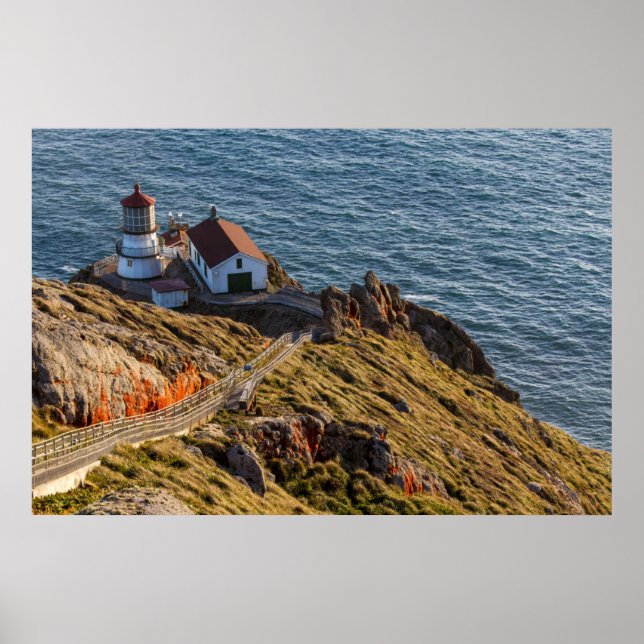 Lighthouse At Point Reyes National Seashore Poster (Front)