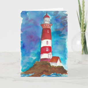 Lighthouse at Sea Thank You Card