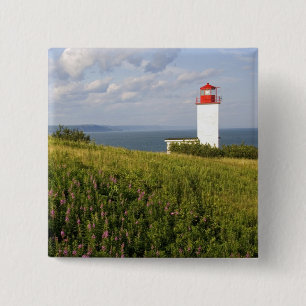 Lighthouse at St. Martins, New Brunswick, 15 Cm Square Badge