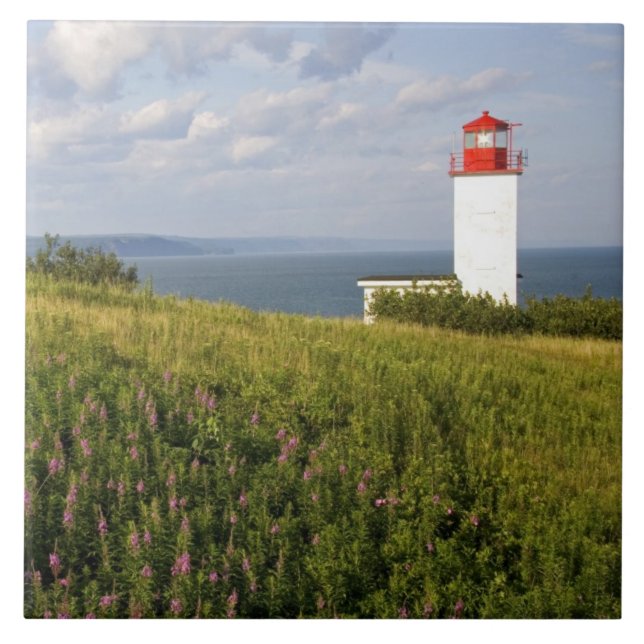 Lighthouse at St. Martins, New Brunswick, Ceramic Tile (Front)