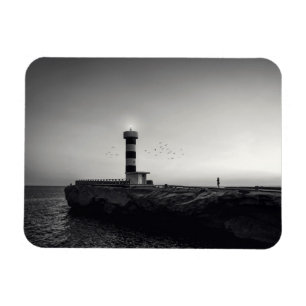 Lighthouse at Sunset Magnet