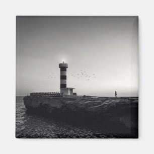 Lighthouse at Sunset Magnet