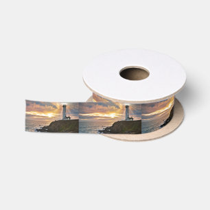 Lighthouse at Sunset Satin Ribbon