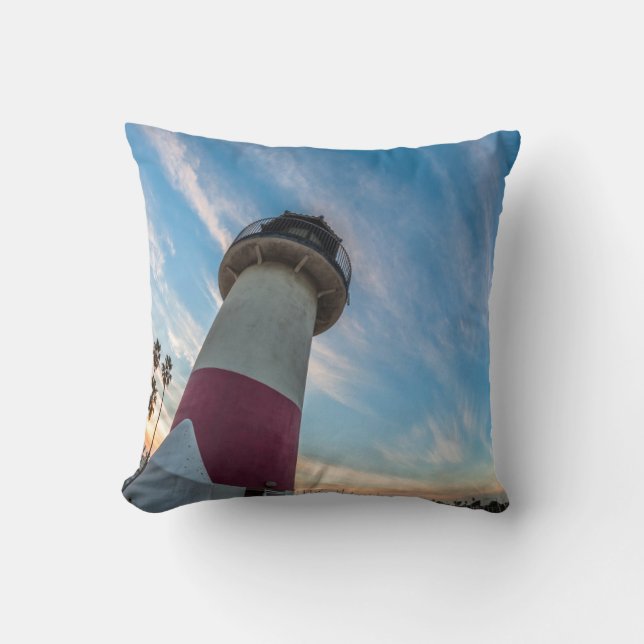Lighthouse at the Oceanside Harbour Cushion (Front)