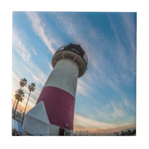 Lighthouse at the Oceanside Harbour Tile