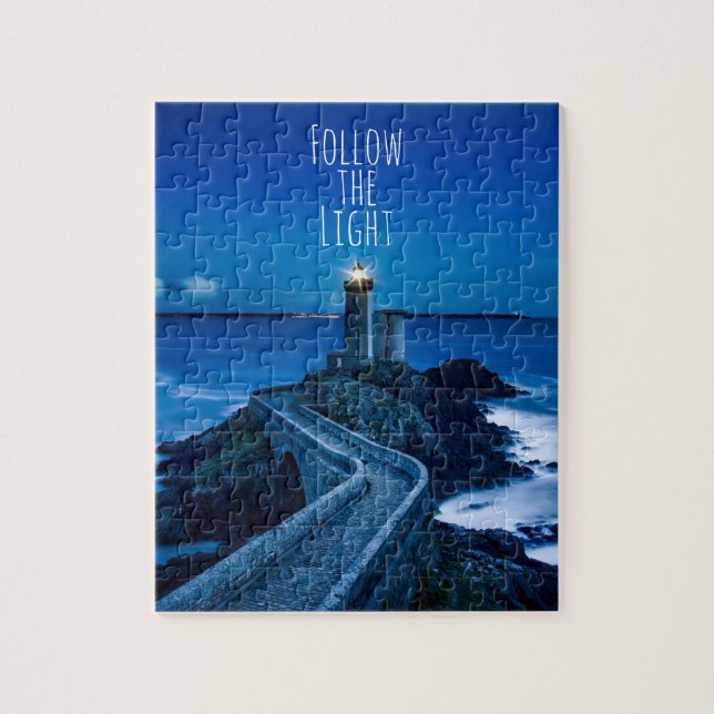 Lighthouse at Twilight Jigsaw Puzzle (Vertical)