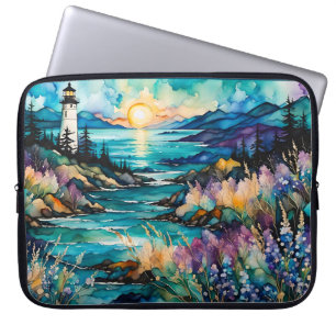 Lighthouse Bay Mountain Wildflower Garden  Laptop Sleeve