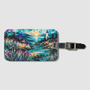 Lighthouse Bay Mountain Wildflower Garden Luggage Tag