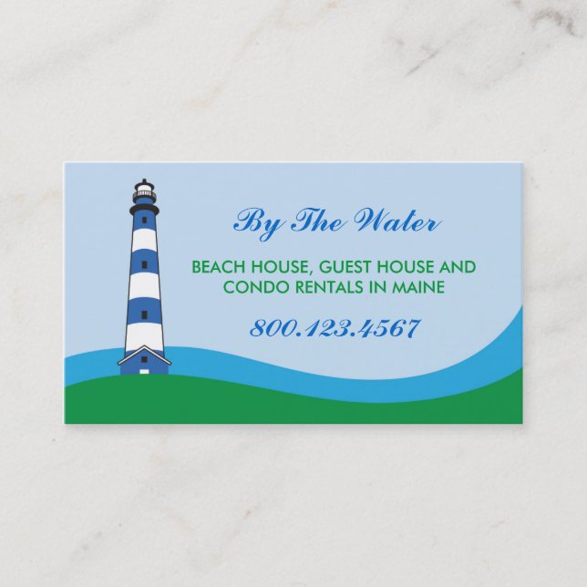 Lighthouse Beach Rental Business Card (Front)