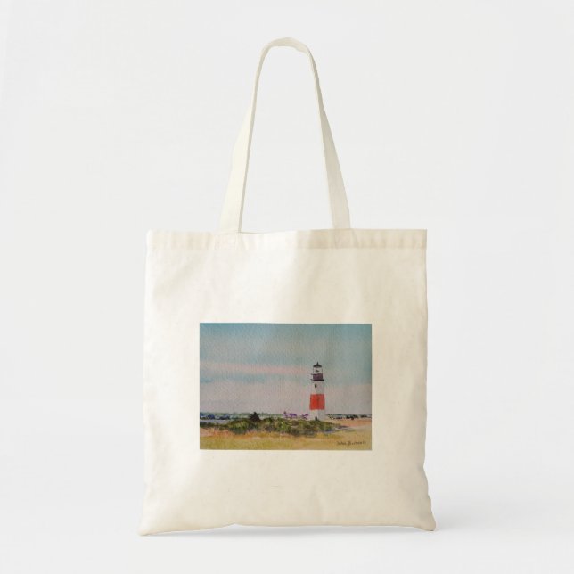Lighthouse Beach Tote Bag (Front)
