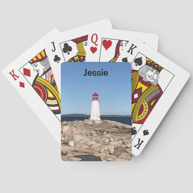 Lighthouse Bicycle Playing Cards - Personalise it! (Back)