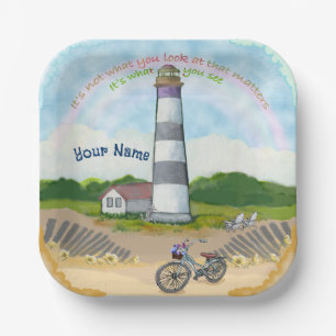 Lighthouse Bike Choice Paper Plate