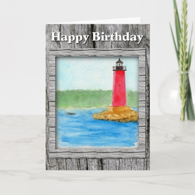 Lighthouse Birthday Card (Front)