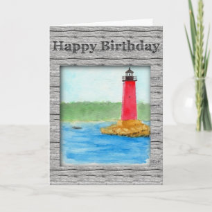 Lighthouse Birthday Card (Large Print)
