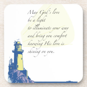Lighthouse Blessings Prayer Coaster