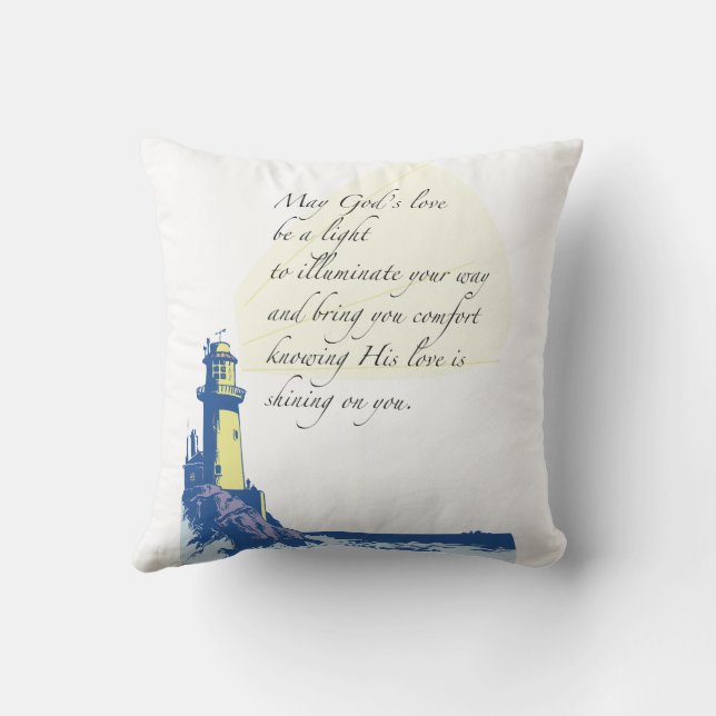 Lighthouse Blessings Prayer Cushion (Back)