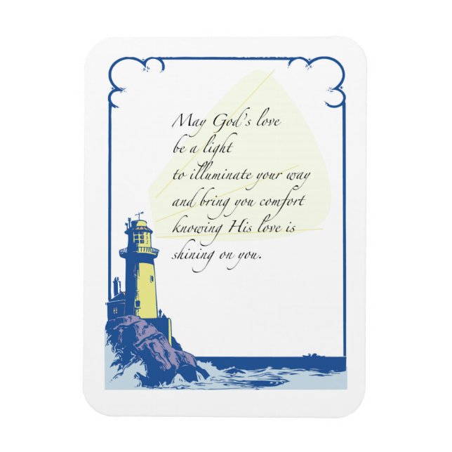 Lighthouse Blessings Prayer Magnet (Vertical)