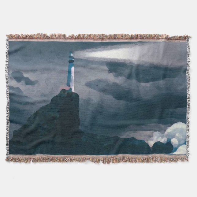 Lighthouse blue blanket (Front)