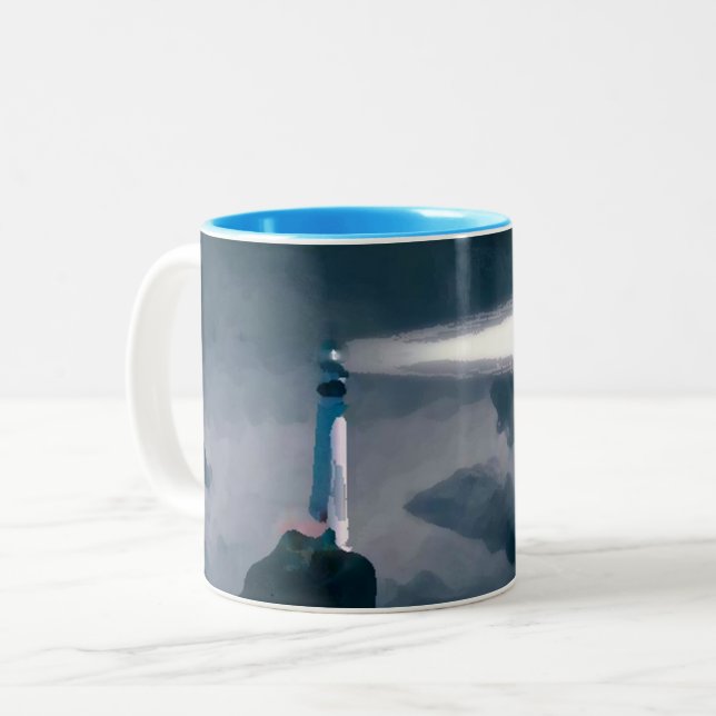 Lighthouse blue mug (Front Left)