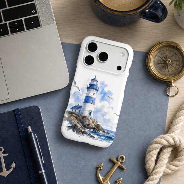 Lighthouse Blue & White Nautical  (Creator Uploaded)