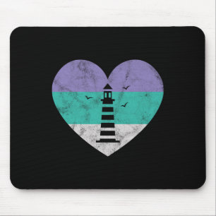Lighthouse Boating Gift For Women And Girls Retro  Mouse Pad