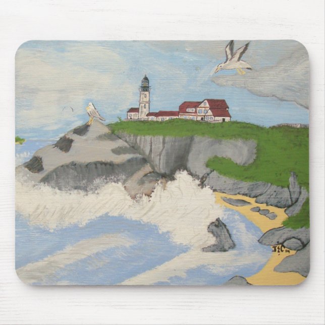 Lighthouse by the Sea MousePad (Front)