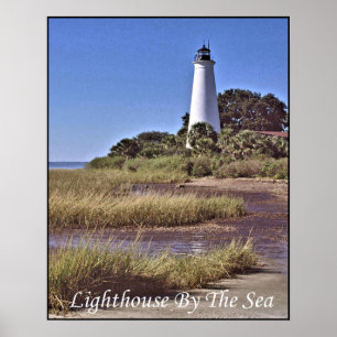 "Lighthouse By The Sea" Poster