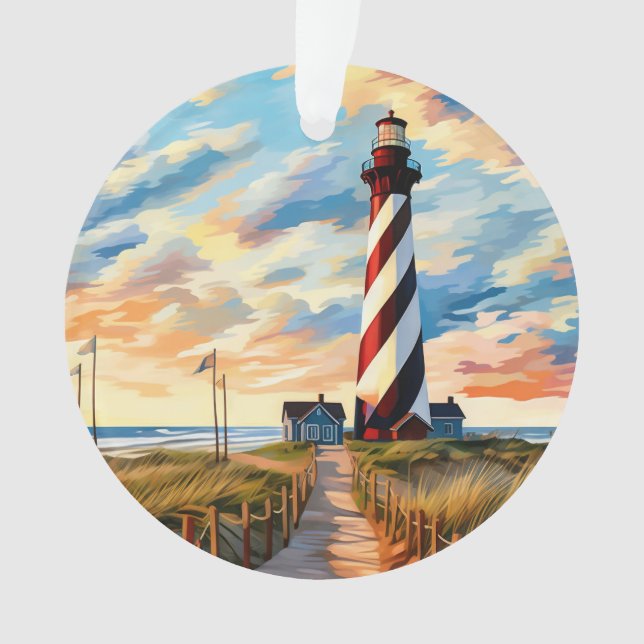 Lighthouse Cape Hatteras Ornament (Front)