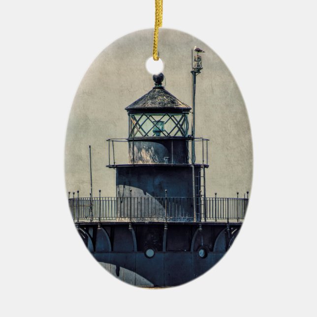 Lighthouse Ceramic Ornament (Front)