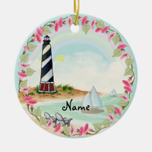 Lighthouse ceramic ornament
