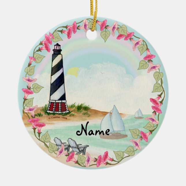 Lighthouse  ceramic ornament (Front)